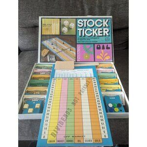 VTG RARE Stock Ticker Board Game Bilingual Canadian Ed Good Condition